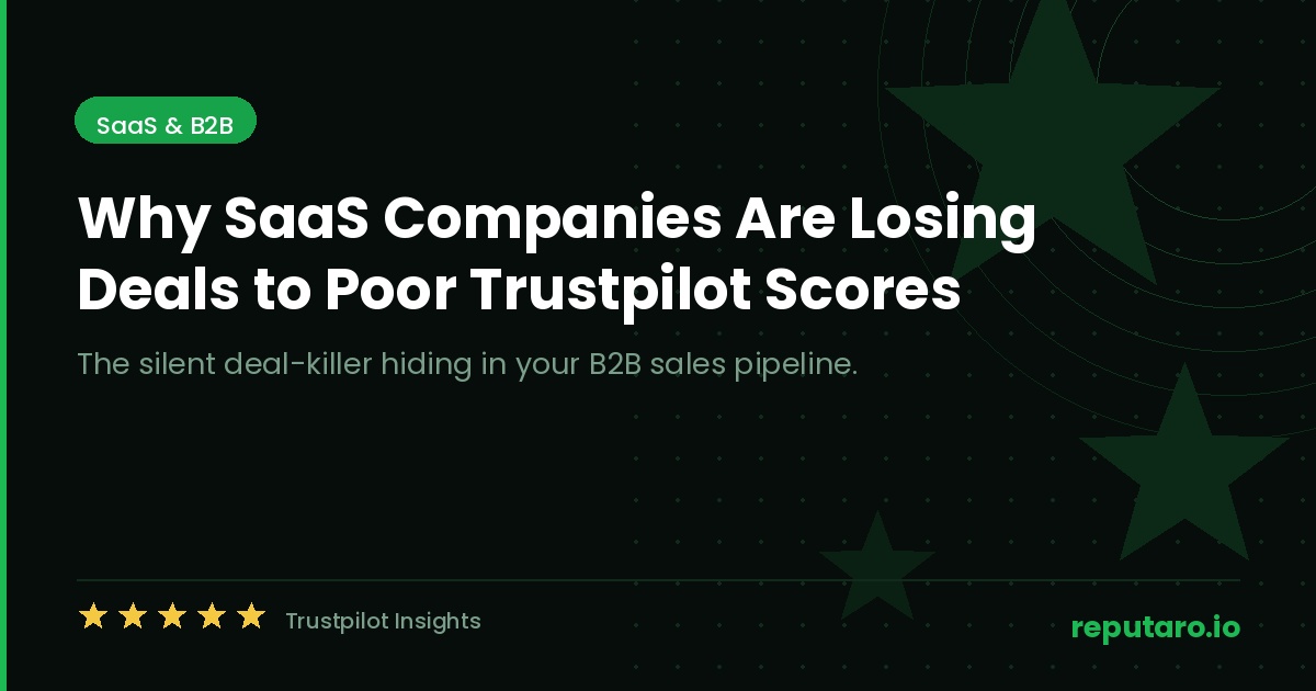Why SaaS Companies Are Losing Deals to Poor Trustpilot Scores